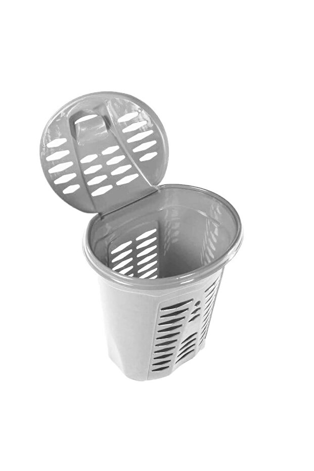 sterk Cos de Rufe STERK, 52x35x45 cm, cu Capac, Plastic Alb - imagine 2